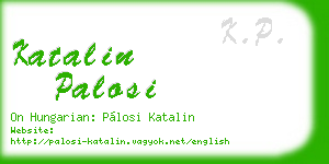 katalin palosi business card